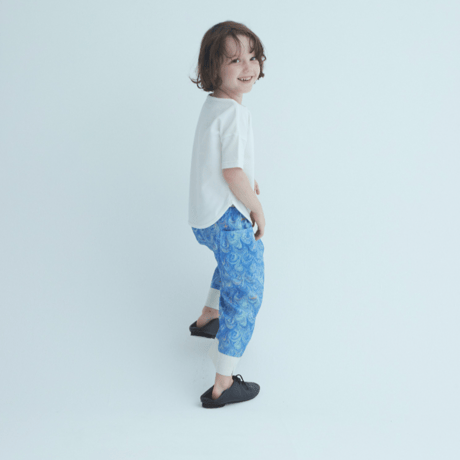 Feather print green : Pants