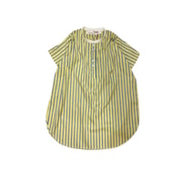 Satin multi stripe long shirt : yellow