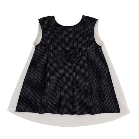 Navy dots ribbon Top