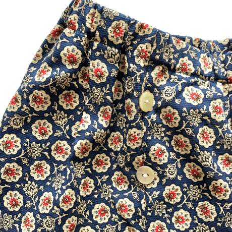 Sailor pants long : little flower navy