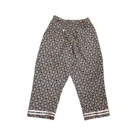 Sailor pants long : little flower navy