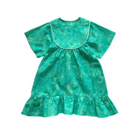 Feather print green Dress