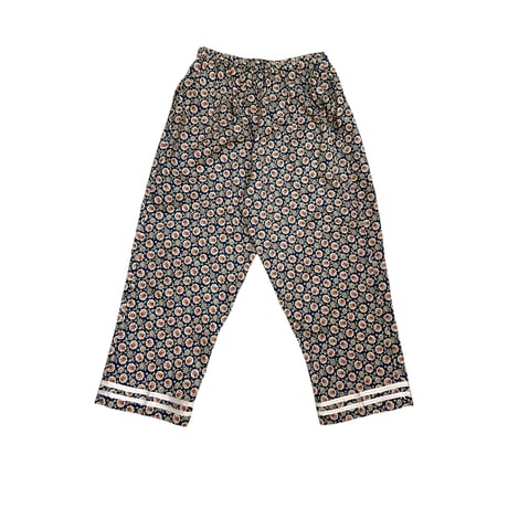 Sailor pants long : little flower navy