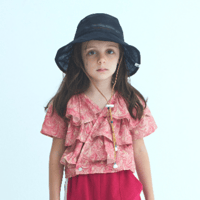 Feather print Pink Blouse