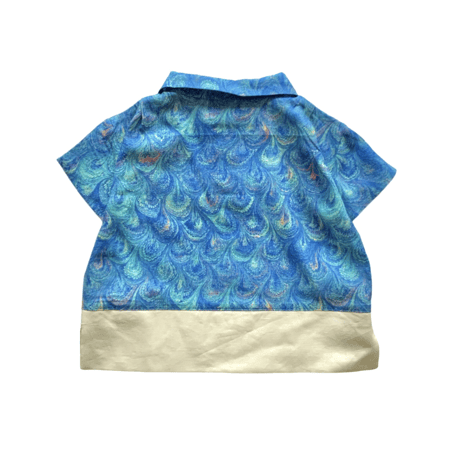Feather print Blue : pullover shirt