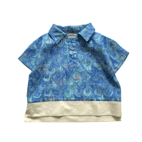 Feather print Blue : pullover shirt
