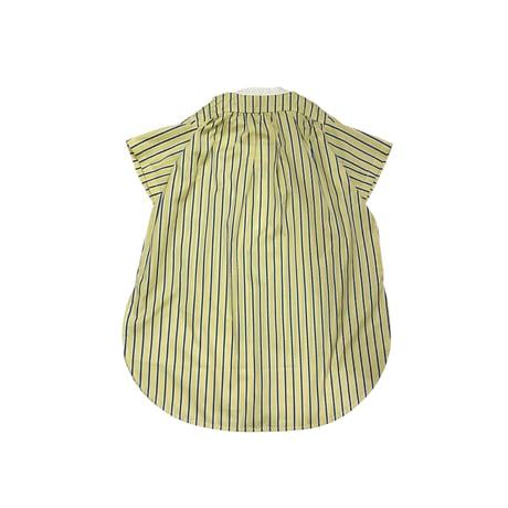 Satin multi stripe long shirt : yellow
