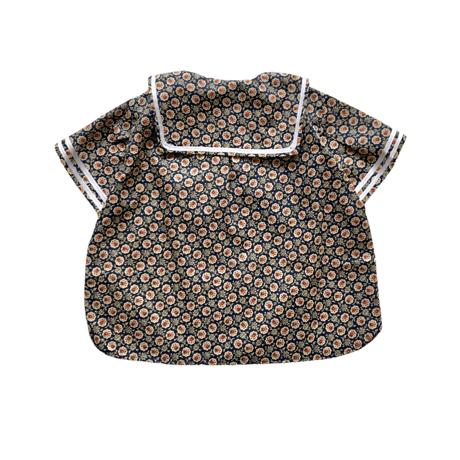 Sailor shirt S/S : little flower navy