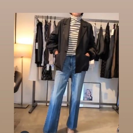 ハイネック ボーダーTOPS