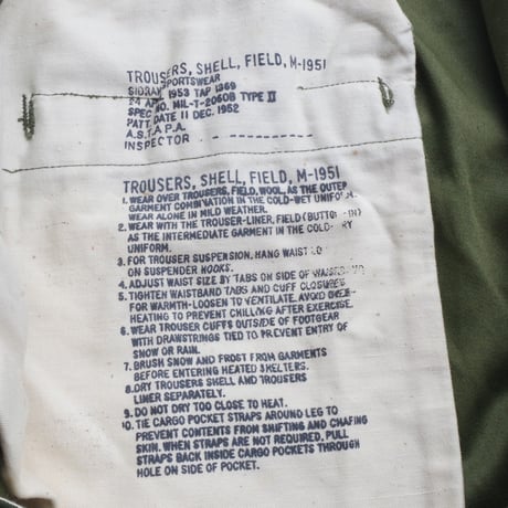 deadstock"U.S. ARMY” M-51 Field Trousers"