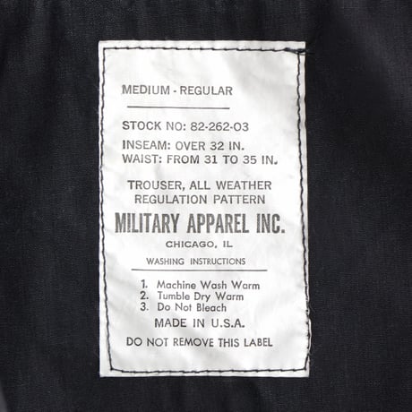Military Apparel Inc.″BDU PANTS  made in USA