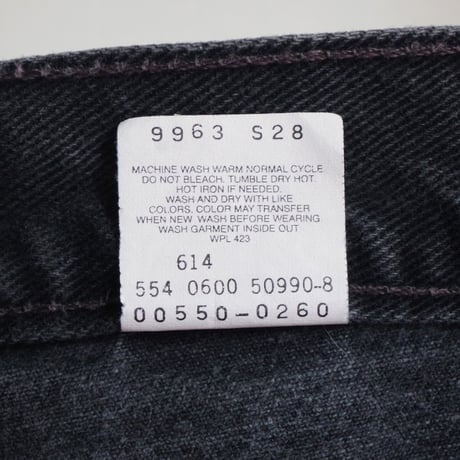 Levis 550"  made in USA