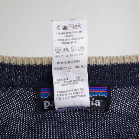 Patagonia" Wool Cask V-Neck"