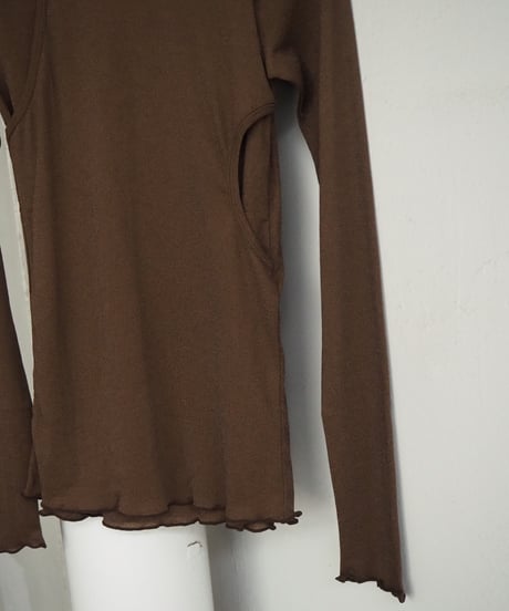 HAKUJI / H232643 / SHINY RIB LAYERED LS PO