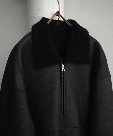 AURALEE(MENS) / A26AB01MM / MERINO MOUTON ZIP BLOUSON