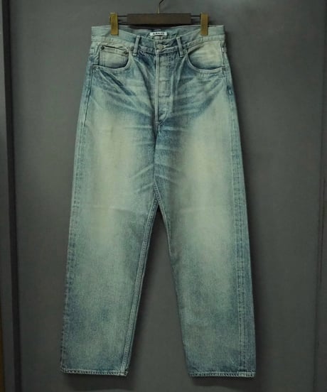 AURALEE(MENS) / A26AP02DH / SELVEDGE FADED HEAVY DENIM WIDE PANTS