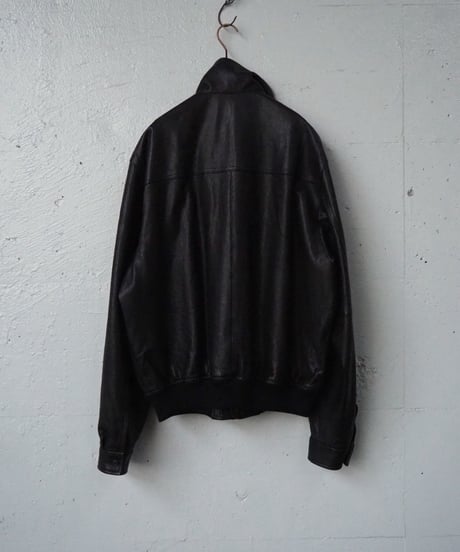 AURALEE(MENS) / A26AB01BL / TEXTURED LAMB LEATHER BLOUSON