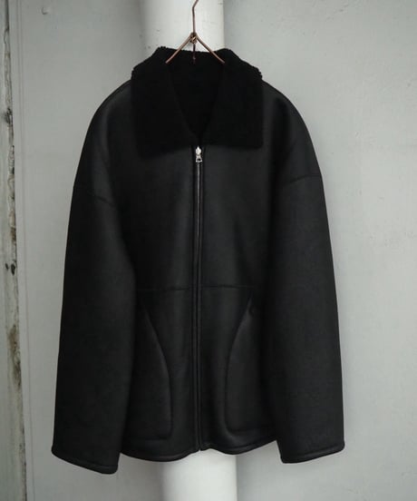 AURALEE(MENS) / A26AB01MM / MERINO MOUTON ZIP BLOUSON