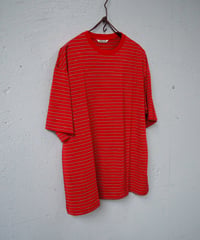 AURALEE(MENS) / A26AP02BT / SOFT SMOOTH WOOL STRIPE JERSEY TEE