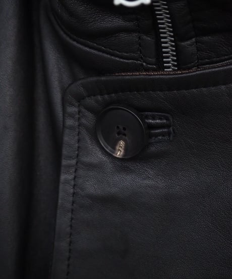 AURALEE(MENS) / A26AC01AN / REVERSIBLE WOOL TWISTED TWILL / SHEEP LEATHER HALF COAT