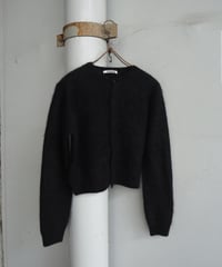 AURALEE(WOMENS) / A26AC03BA / GARMENT-DYED BABY ALPACA FUR KNIT CREW-NECK CARDIGAN