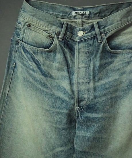 AURALEE(MENS) / A26AP02DH / SELVEDGE FADED HEAVY DENIM WIDE PANTS