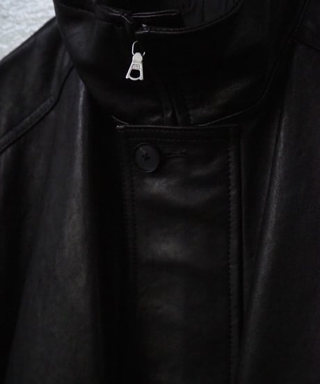 AURALEE(MENS) / A26AB01BL / TEXTURED LAMB LEATHER BLOUSON