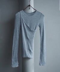 HAKUJI / H232634 / WOOL RIB LAYERED LS PO