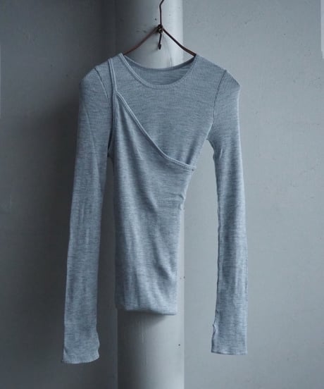 HAKUJI / H232634 / WOOL RIB LAYERED LS PO