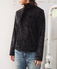 SCYE(WOMENS) / 1226-23205 / VELVET MESH STUDS KNOT COLLAR TOP