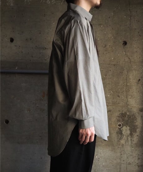 採寸HEUGN / SHIRT150 / ALAN STRIPE PRINT SHIRT
