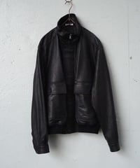 AURALEE(MENS) / A26AB01BL / TEXTURED LAMB LEATHER BLOUSON