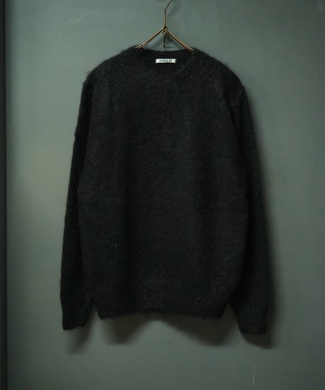 AURALEE(MENS) / A26AP02KM / BRUSHED SUPER KID MOHAIR KNIT P/O
