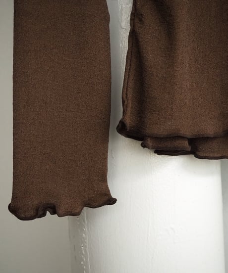 HAKUJI / H232643 / SHINY RIB LAYERED LS PO