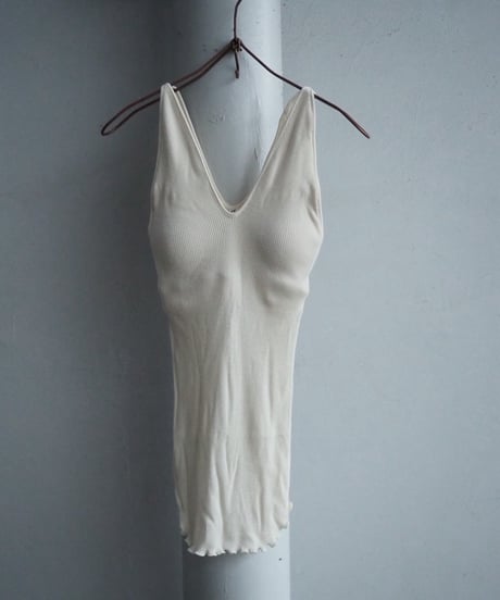 HAKUJI / H232630 / WOOL RIB V-NECK TANK TOP