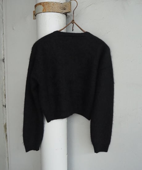 AURALEE(WOMENS) / A26AC03BA / GARMENT-DYED BABY ALPACA FUR KNIT CREW-NECK CARDIGAN