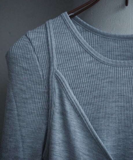 HAKUJI / H232634 / WOOL RIB LAYERED LS PO