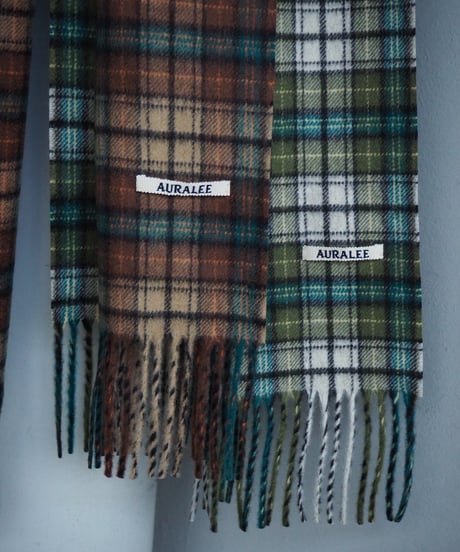 AURALEE(UNISEX) / A26AM02SL / CASHMERE CHECK LONG STOLE