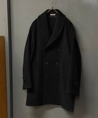 AURALEE(MENS) / A26AC02WH / WOOL HERRINGBONE SHAWL COLLAR COAT