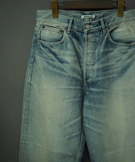 AURALEE(MENS) / A26AP02DH / SELVEDGE FADED HEAVY DENIM WIDE PANTS