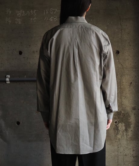 採寸HEUGN / SHIRT150 / ALAN STRIPE PRINT SHIRT