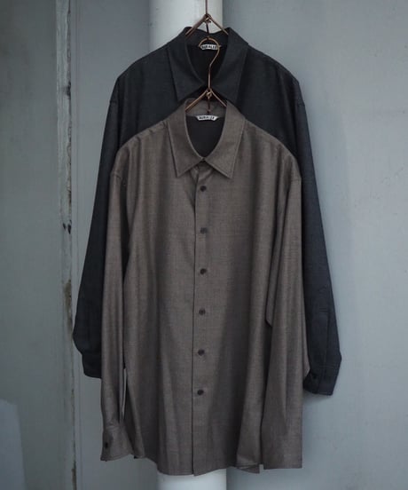 AURALEE(MENS) / A26AS02OS / SUPER LIGHT WOOL SHIRT