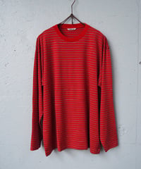 AURALEE(MENS) / A26AP01BT / SOFT SMOOTH WOOL STRIPE JERSEY L/S TEE