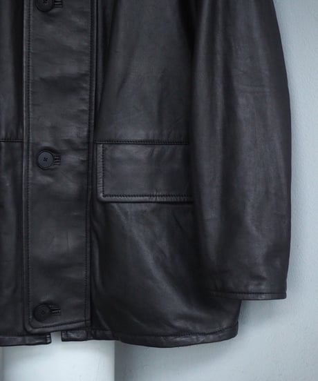 AURALEE(MENS) / A26AC01AN / REVERSIBLE WOOL TWISTED TWILL / SHEEP LEATHER HALF COAT