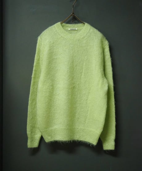 AURALEE(MENS) / A26AP02KM / BRUSHED SUPER KID MOHAIR KNIT P/O
