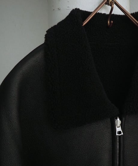 AURALEE(MENS) / A26AB01MM / MERINO MOUTON ZIP BLOUSON