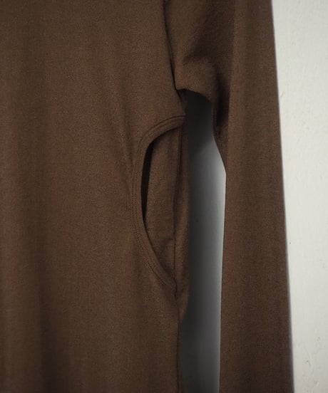 HAKUJI / H232643 / SHINY RIB LAYERED LS PO