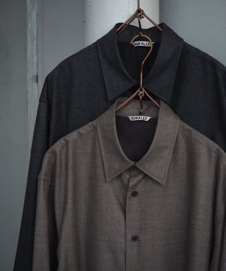 AURALEE(MENS) / A26AS02OS / SUPER LIGHT WOOL SHIRT