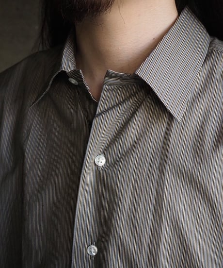 採寸HEUGN / SHIRT150 / ALAN STRIPE PRINT SHIRT