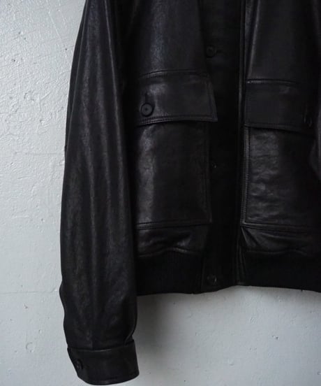 AURALEE(MENS) / A26AB01BL / TEXTURED LAMB LEATHER BLOUSON
